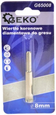 Korunkový vrták diamantový na dlaždice 8mm GEKO G65008