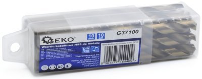 Kobaltový vrták do kovu HSS-Co, DIN 338, 10mm, 10ks GEKO G37100