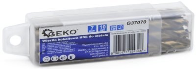 Kobaltový vrták do kovu HSS-Co, DIN 338, 7mm, 10ks GEKO G37070