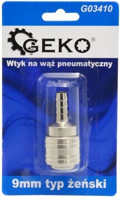 Rychlospojka vzduchová, vsuvka pro hadici, 9mm, samice GEKO G03410