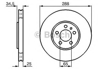 Brzdový kotouč Bosch 0 986 478 867 přední levý nebo pravý