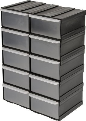 Vorel skříňka se zásobníky, 10 zásobníků,  225x155x100mm TO-78785