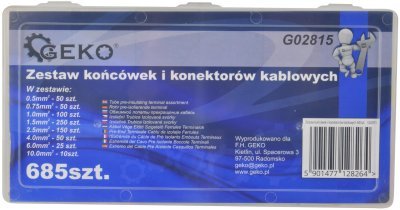 Sada lisovacích dutinek a konektorů 685ks GEKO G02815