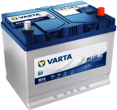 Autobaterie Varta Blue Dynamic EFB 12V, 72Ah, 760A, N72