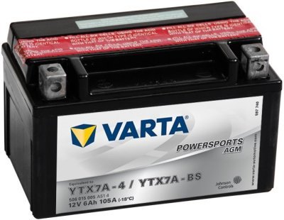 Motobaterie Varta Powersports AGM 12V, 6Ah, YTX7A-BS