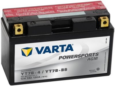 Motobaterie Varta Powersports AGM 12V, 7Ah, YT7B-BS
