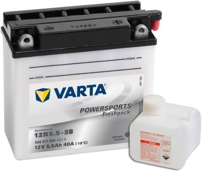 Motobaterie Varta Powersports Freshpack 12V, 5.5Ah, 12N5.5-3B