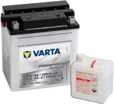 Motobaterie Varta Powersports Freshpack 12V, 11Ah, YB10L-A2