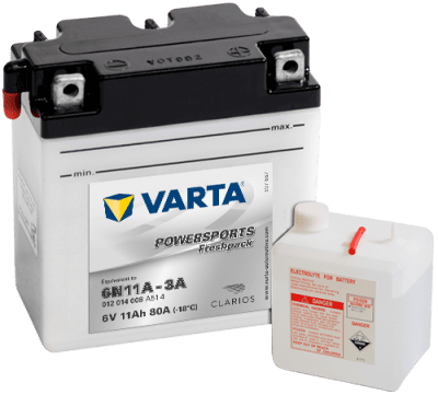 Motobaterie Varta Powersports Freshpack 6V, 11Ah, 6N11A-3A