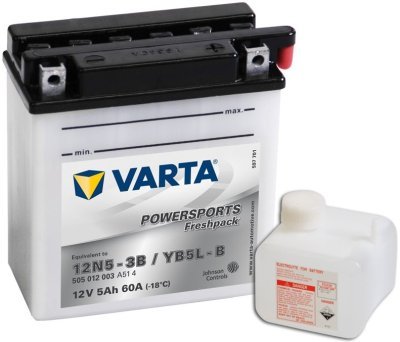 Motobaterie Varta Powersports Freshpack 12V, 5Ah, YB5L-B