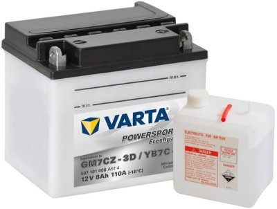 Motobaterie Varta Powersports Freshpack 12V, 8Ah, YB7C-A
