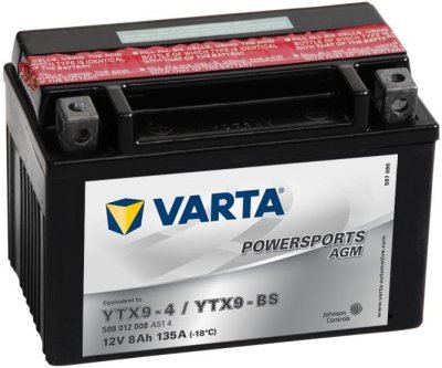 Motobaterie Varta Powersports AGM 12V, 8Ah, YTX9-BS