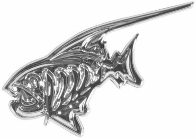Logo 3D emblém PIRANHA