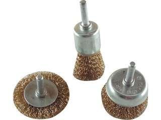 EXTOL CRAFT kartáče pomosazené, sada 3ks, stopka 6mm, 1832