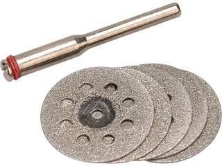 EXTOL CRAFT kotouče diamantové, na přímou brusku, sada 6ks, průměr dříku 3,2mm, 73421