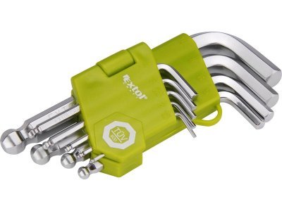EXTOL CRAFT L-klíče imbus, sada 9ks, 1,5-10mm, krátké, 66000