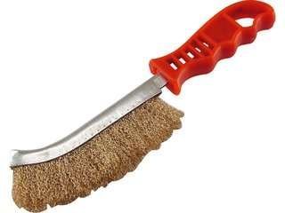 EXTOL CRAFT kartáč ocelový pomosazený, plastová rukojeť, 240mm, 960016