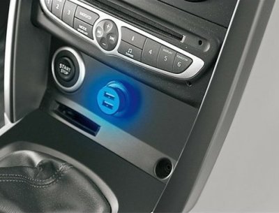 Rozdvojka pevná 12/24V, 2xUSB, LED podsvětlení