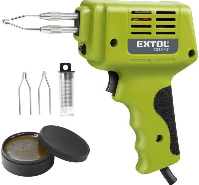 Pájecí pistole transformátorová EXTOL CRAFT s příslušenstvím, 175W