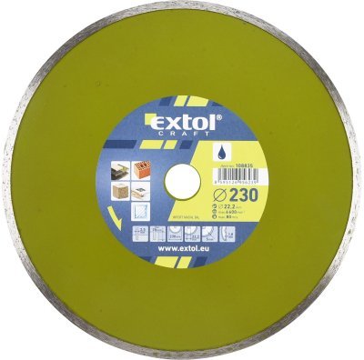 EXTOL CRAFT kotouč diamantový řezný celoobvodový - mokré řezání, 230x22,2mm, 108835