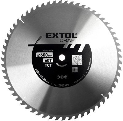 EXTOL CRAFT kotouč pilový s SK plátky, 600x3,0x30mm, 60T, 19128