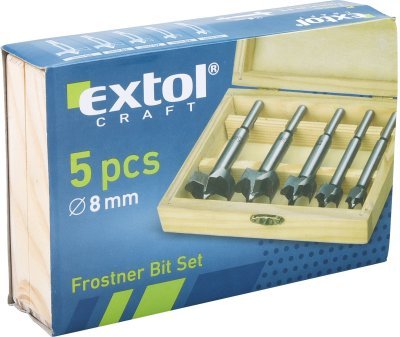 EXTOL CRAFT frézy-sukovníky, do dřeva, sada 5ks, ∅15-20-25-30-35mm, 44015