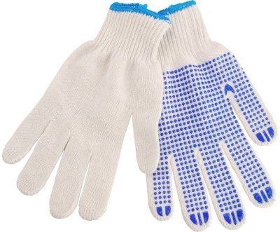 EXTOL CRAFT rukavice bavlněné s PVC terčíky na dlani, velikost 10", 99708