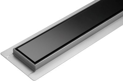 Lineární koupelnový žlab Černé Sklo 60 cm WET&DRY Fala TO-75386