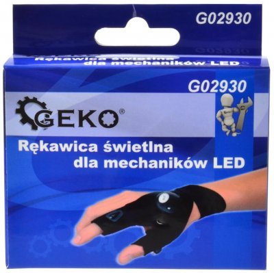 Lehká rukavice s LED osvětlením pro mechaniky GEKO G02930