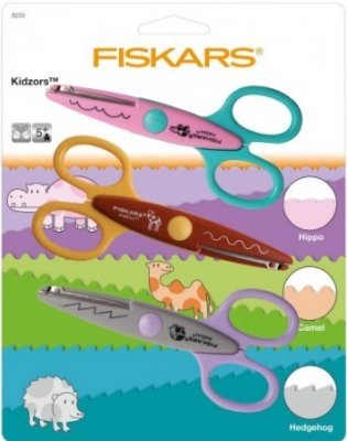 Fiskars nůžky Kidzors Zoo zvířátka, sada 3ks