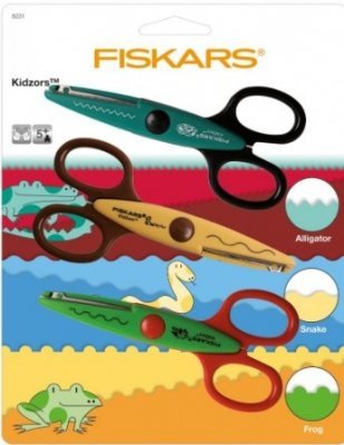 Fiskars nůžky Kidzors Mokřadová zvířátka, sada 3ks