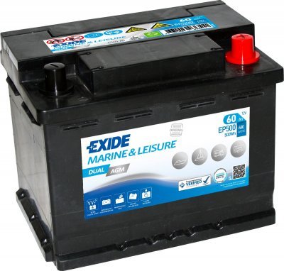 Baterie Exide Marine & Leisure Dual AGM 12V, 60Ah, 680A, EP500