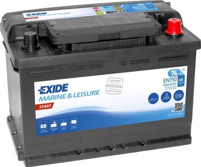 Baterie Exide Marine & Leisure Start 12V, 74Ah, 680A, EN750