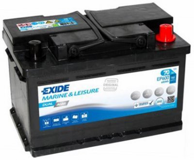 Baterie Exide Marine & Leisure Dual AGM 12V, 70Ah, 760A, EP600