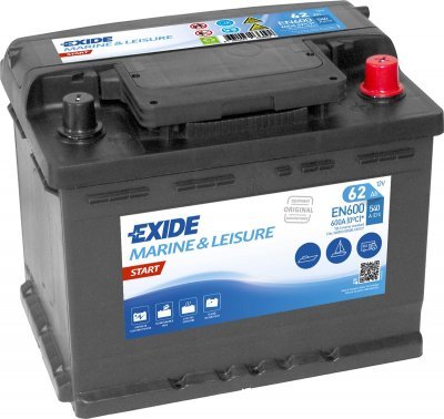 Baterie Exide Marine & Leisure Start 12V, 62Ah, 540A, EN600