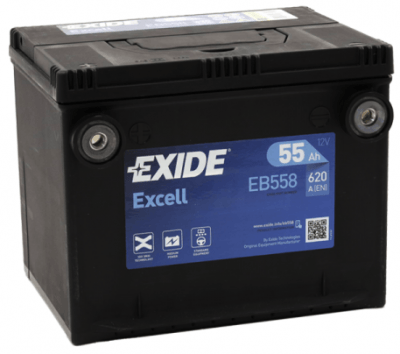 Autobaterie Exide Excell 12V, 55Ah, 620A, EB558