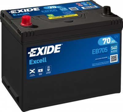 Autobaterie Exide Excell 12V, 70Ah, 540A, EB705