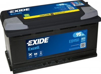 Autobaterie Exide Excell 12V, 95Ah, 800A, EB950