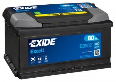 Autobaterie Exide Excell 12V, 80Ah, 700A, EB802