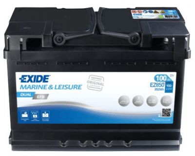 Baterie Exide Marine & Leisure Dual EFB 12V, 100Ah, 900A, EZ850