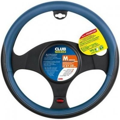 Potah volantu CLUB PREMIUM modrý, 37-39 cm