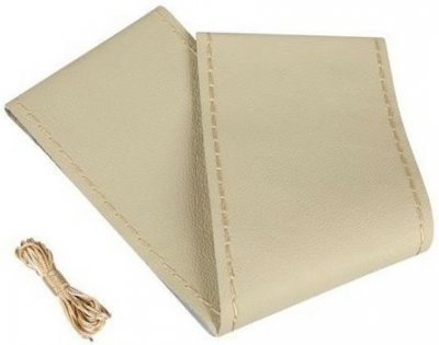 Potah volantu omotávka kůže béžová 37-39cm