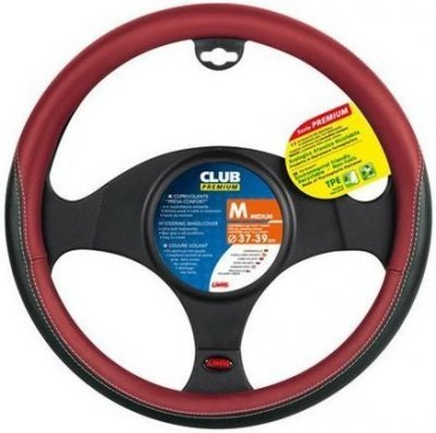 Potah volantu CLUB PREMIUM červený, 37-39 cm