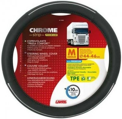 Potah volantu CROME-STRIP PREMIUM, 44-46cm