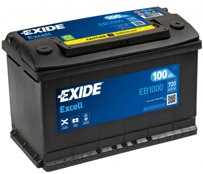 Autobaterie Exide Excell 12V, 100Ah, 720A, EB1000