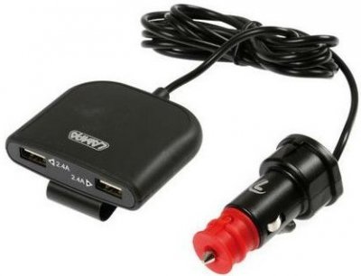 Nabíjecí kabel 4 x USB 12/24V rychlé nabíjení 7800mA