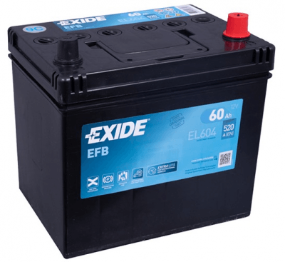 Autobaterie Exide Start-Stop EFB, 12V, 60Ah, 520A, EL604