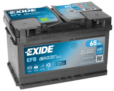 Autobaterie Exide Start-Stop EFB, 12V, 65Ah, 650A, EL652