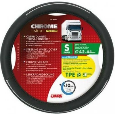 Potah volantu CROME-STRIP PREMIUM, 42-44cm