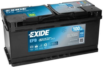 Autobaterie Exide Start-Stop EFB, 12V, 100Ah, 900A, EL1000